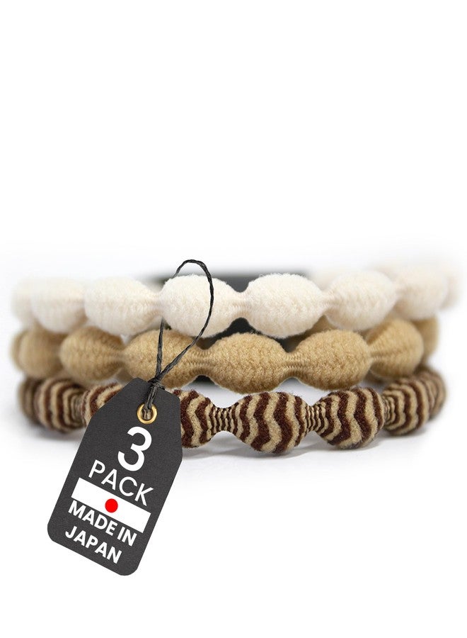 Caterpy Ultimate Elastic Scrunchies Hair Ties – Non-Crease Hair Scrunchies for All Hair Types, Doubles as Bracelet Accessory, Comfortable Hold, 3-Pack Scrunchies for Women & Men - Blonde - Image 1